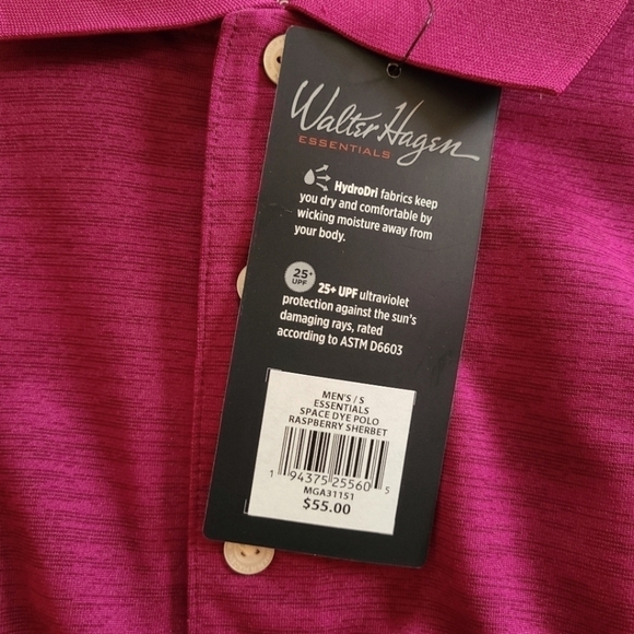 NWT Walter Hagen Sun Protection S/S Essential Golf Polo, Size Small - Picture 9 of 9